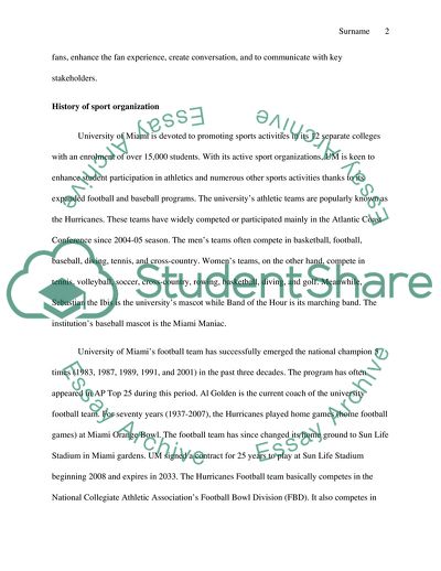 How the University Of Miamis Sports Organizations Use Social Media to Set Own Agendas