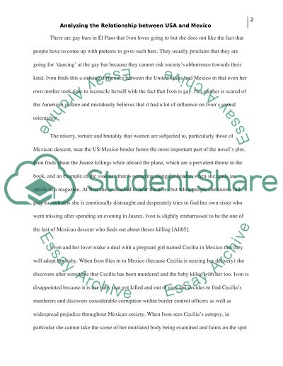 Relationship between the United States and Mexico. The Desert Blood by Alicia Gaspar de Alba