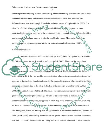 Telecommunications and Networks Applications