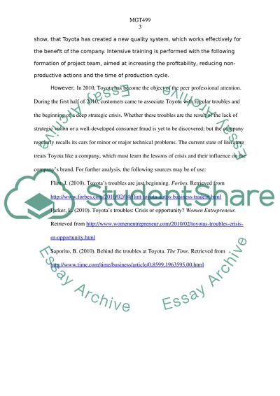 MGT499 - Strategic Management