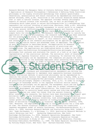 Research methods for managers