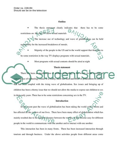 Portraying Sex on the Television