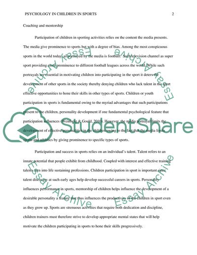 The Importance of Psychology in Children in Sports