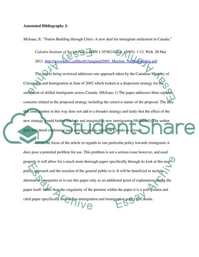 A New Deal for Immigrant Settlement in Canada