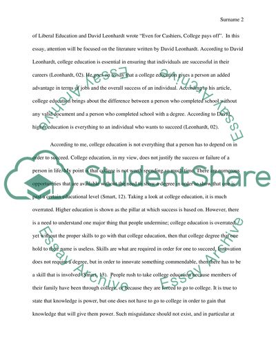 Persuasive/Higher Education