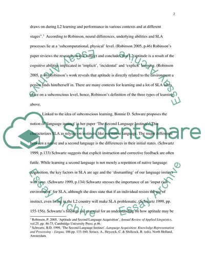 Is aptitude a factor in second language acquisition