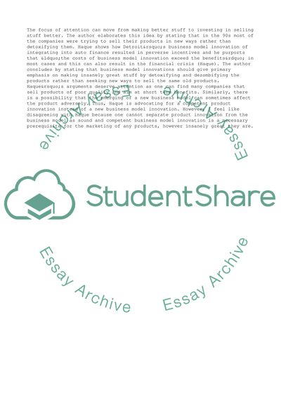 The Best Business Model