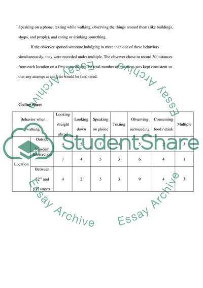 Observational Studies and Coding