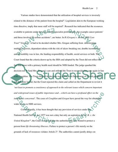 Legislation for Healthcare