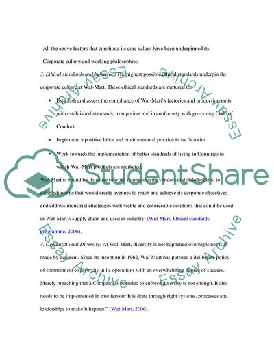 Workplace Observation: Wal-Mart of the USA