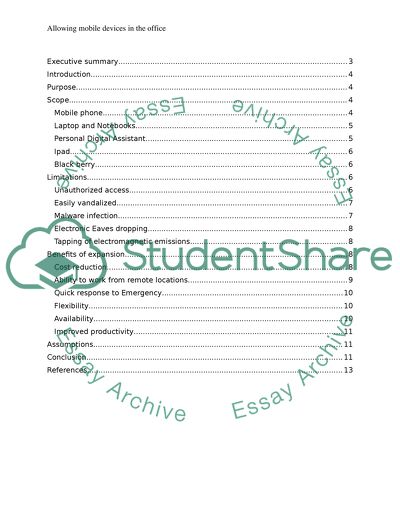 Allowing Mobile Devices In The Office