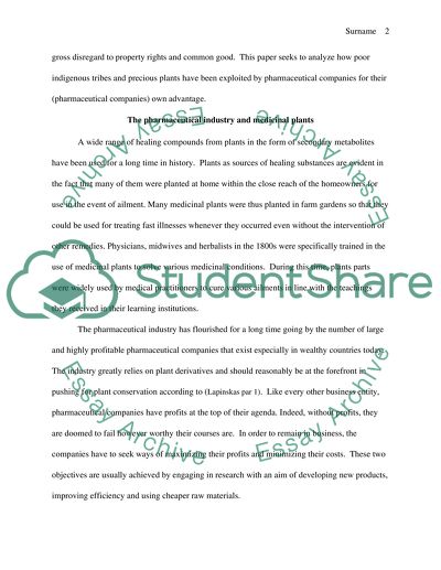 Biodiversity and Ethno botanist Exploitation by Pharmaceutical Companies