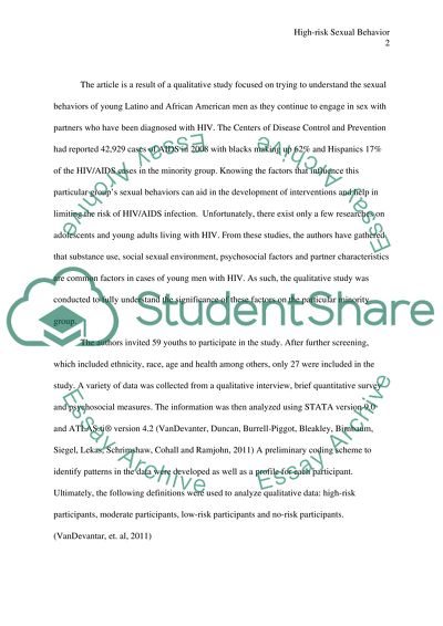 High-risk Sexual Behaviors of Young Black and Latino Men and HIV-positive Males