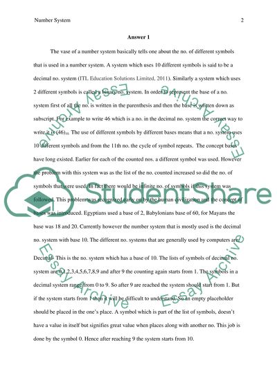 Number Systems Calculations