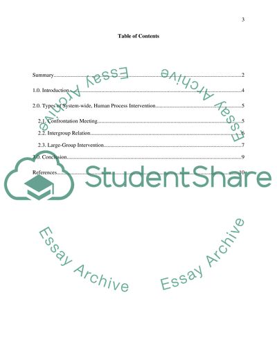 Three Types of System-Wide, Human Process Interventions