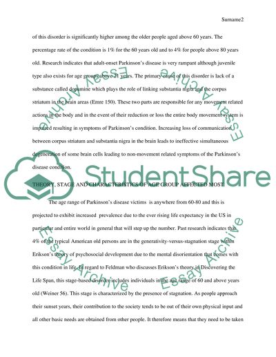 Sociology, Gerontology, and Social Welfare Scholars - Parkinsons Disease