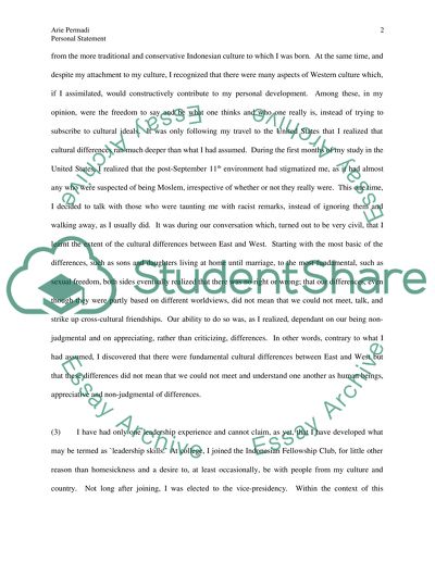 Personal Statement, My Personal Experiences