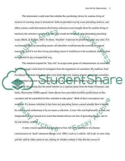 Free will and determinism