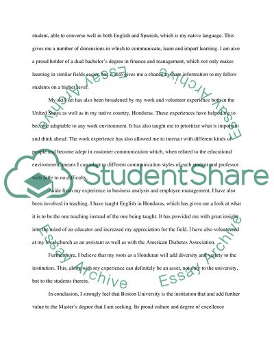 Writing about my career and why i want to study in boston university