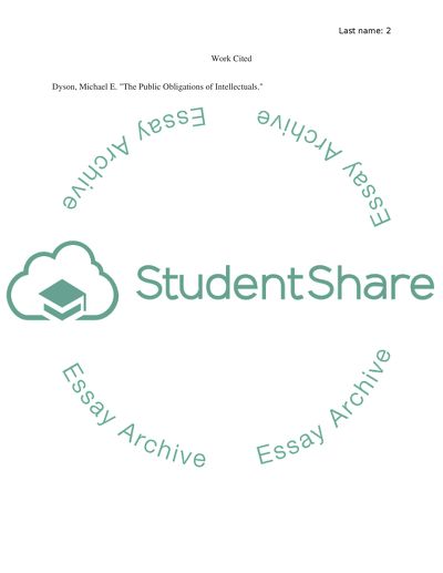 The Public Obligations of Intellectuals Summary