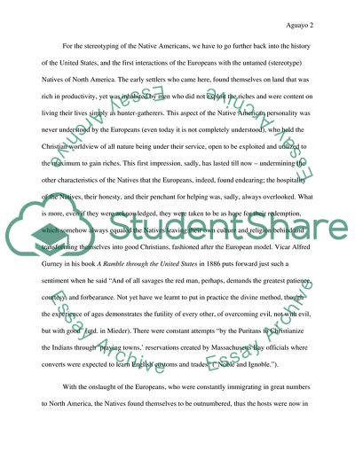 Destructive Now and Before: Stereotypes out of American