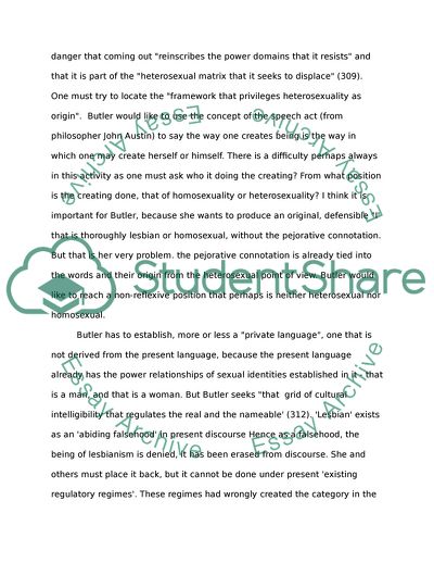 Imitation and Gender Insubordination Essay Example | Topics and Well ...