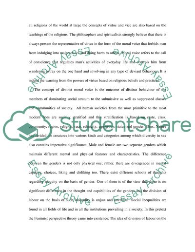 Distinct Moral Voices