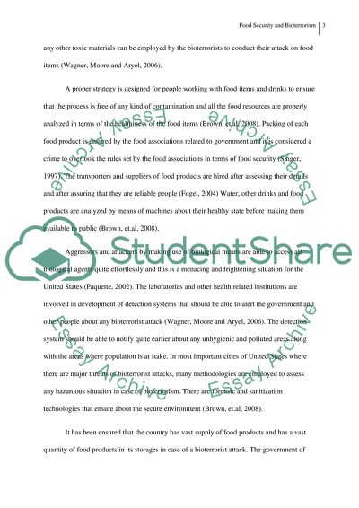 Food security and Bioterrorism