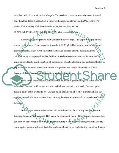 Ecological Footprint Components