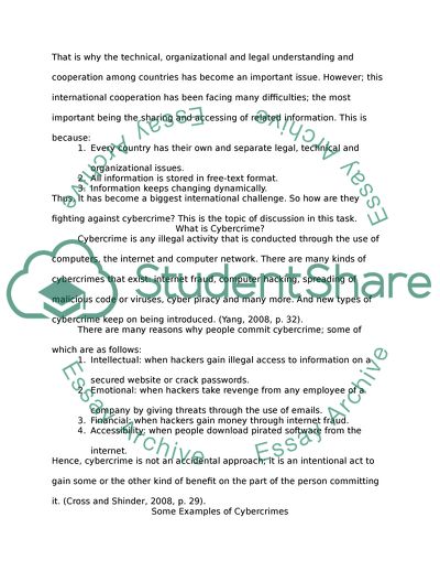 Fighting Cyber-crimes