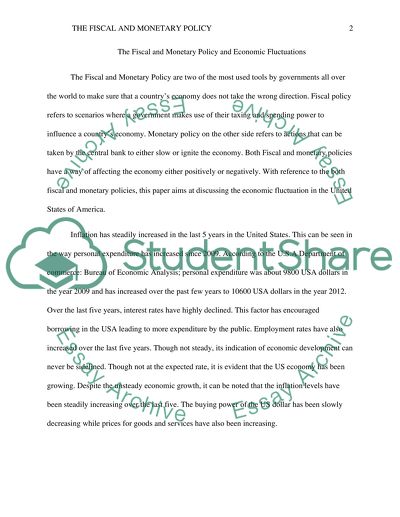 Assignment 2: The Fiscal and Monetary Policy and Economic Fluctuations