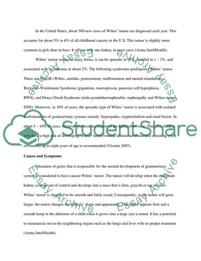 Wilms Tumor Presents a Classic Histologic Triphasic Pattern