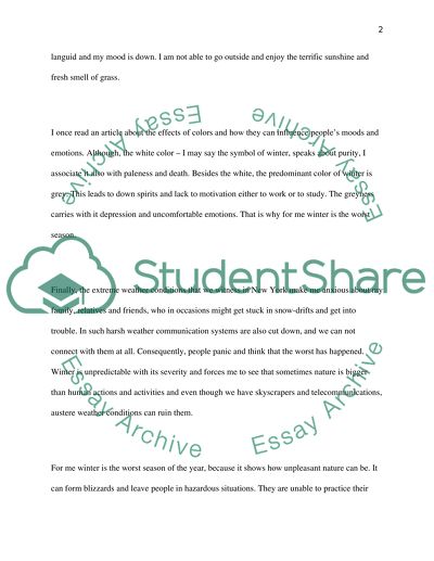 Winter the worst season of the year