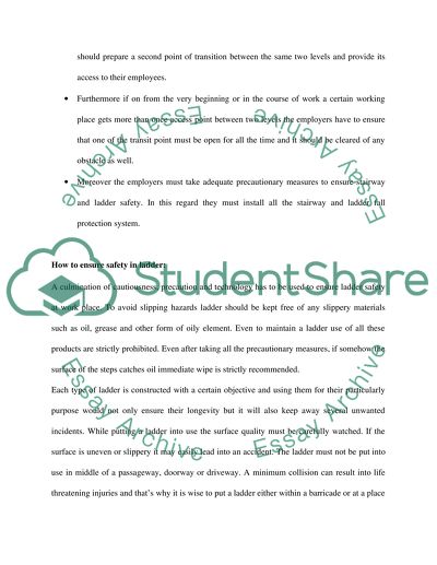 Ladders and stairways safety