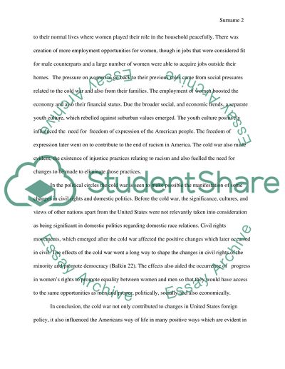 Impacts of Cold War on the US between 1947 and 1953