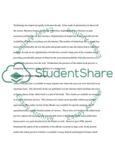 Influences of Online Book Preview