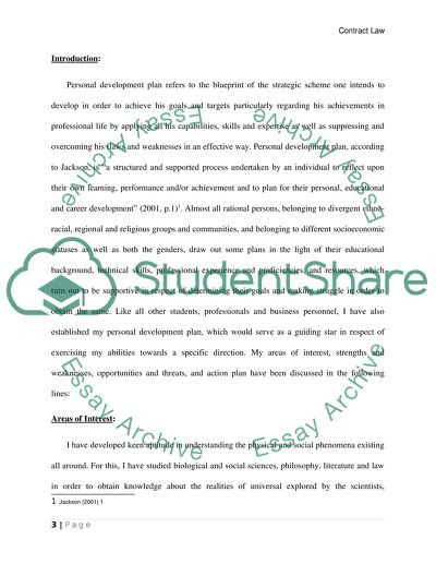 Personal Development Planning