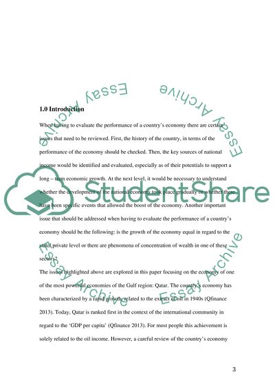 Qatars Economic Growth Development