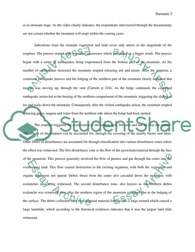 Mount Saint Helens Video (Back from the Dead)