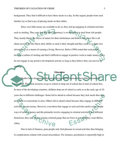 Theories of Causation of Crime