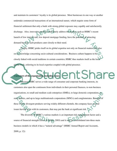 The Marketing Strategy of HSBC Holdings Plc