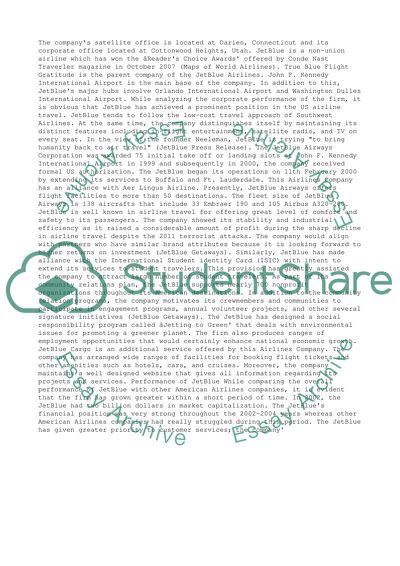 JetBlue: Internal & External Analysis