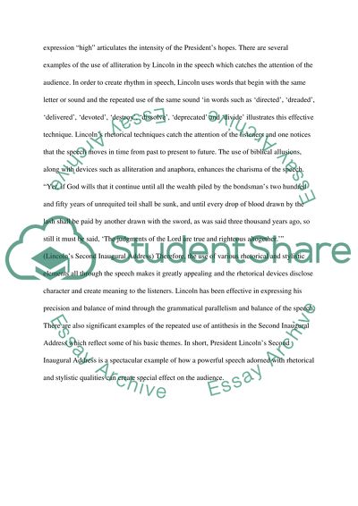 President Lincolns Second Inaugural Address