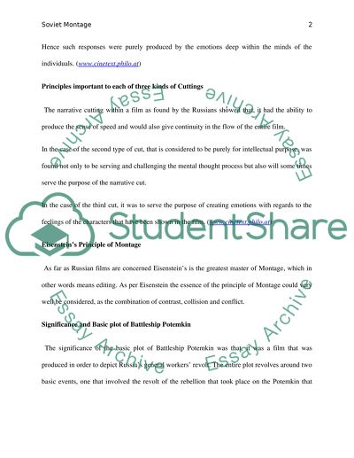 Soviet Emphasis on Film Editing