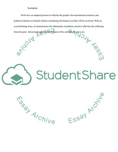 Swifts Use of Stylistic Features