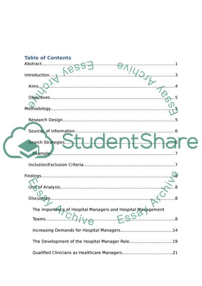 Increasing Demand for Hospital Managers