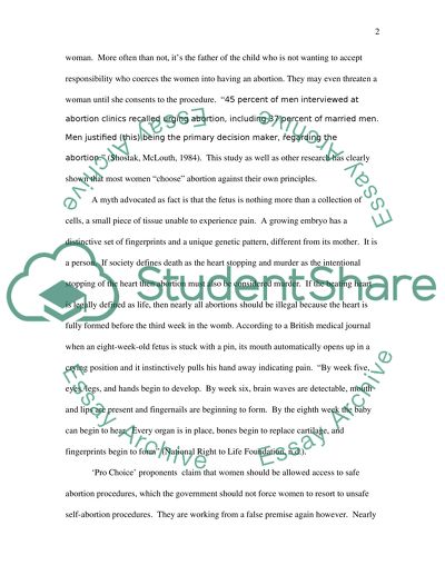 Abortion should be illegal in the U.S