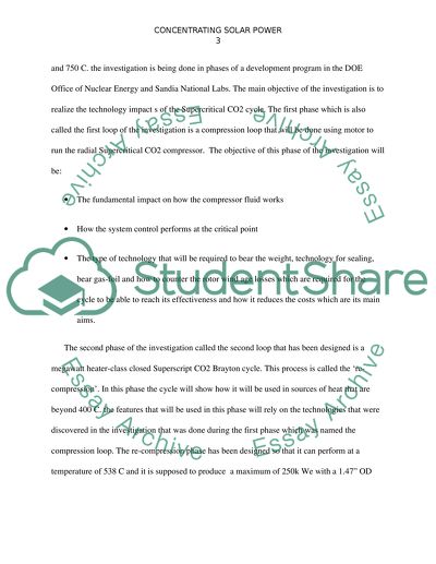 solar power essay points