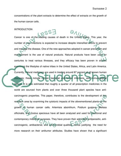 The Cytotoxic Impacts of Natural Plant Extracts on Human Cancer Cells
