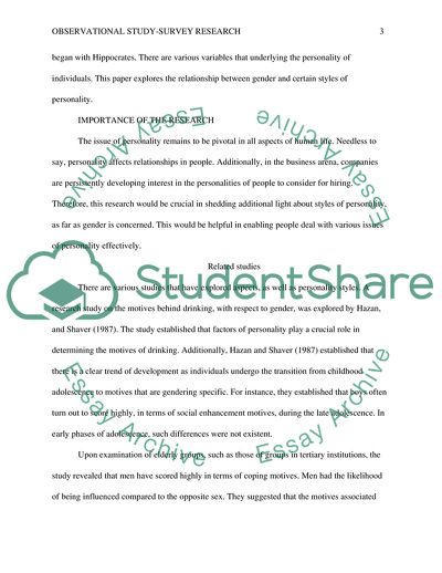 The Relationship between Gender and Personality